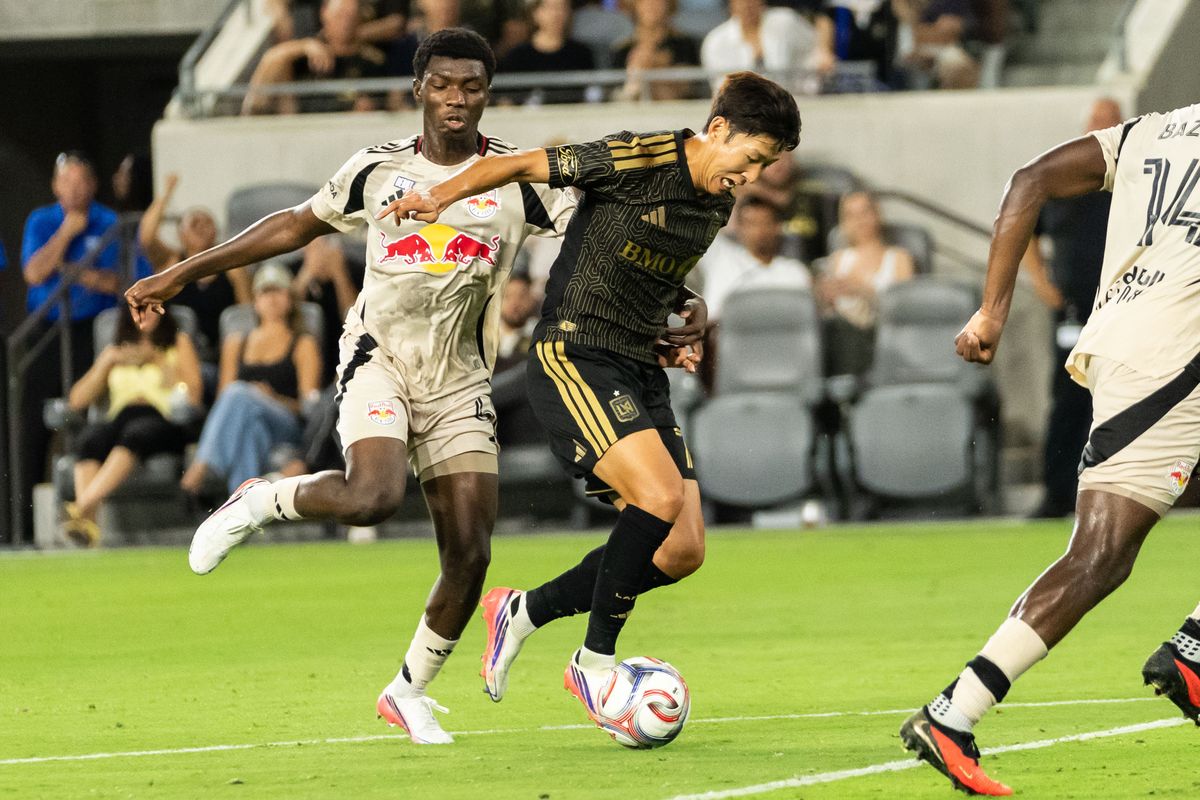 LAFC forward Heung-Min Son (7) running up the field during an MLS soccer game against New York Red Bulls, Wednesday September 9th, 2026 in Los Angeles, California. LAFC forward Heung-Min Son (7) running up the field during an MLS soccer game against New York Red Bulls, Wednesday September 9th, 2026 in Los Angeles, California.
