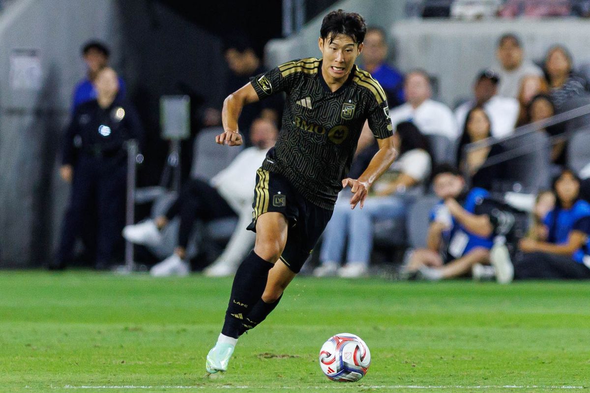 Son Heung-Min #7 of LAFC runs with the ball during an MLS regular season match against LA Galaxy on October 25, 2026 at BMO Stadium in Los Angeles, California. Son Heung-Min #7 of LAFC runs with the ball during an MLS regular season match against LA Galaxy on October 25, 2026 at BMO Stadium in Los Angeles, California.