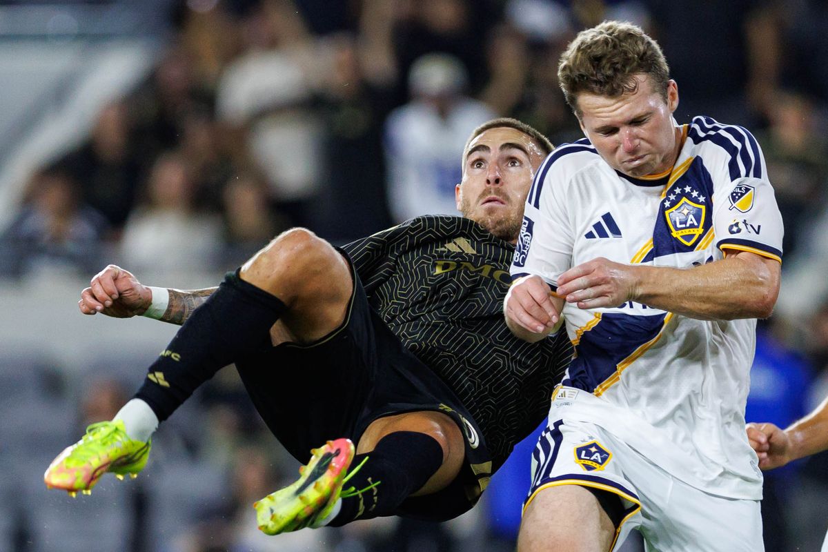 Tyler Boyd #19 of LAFC attempts a bicycle kick during an MLS regular season match against LA Galaxy on October 25, 2026 at BMO Stadium in Los Angeles, California. Tyler Boyd #19 of LAFC attempts a bicycle kick during an MLS regular season match against LA Galaxy on October 25, 2026 at BMO Stadium in Los Angeles, California.