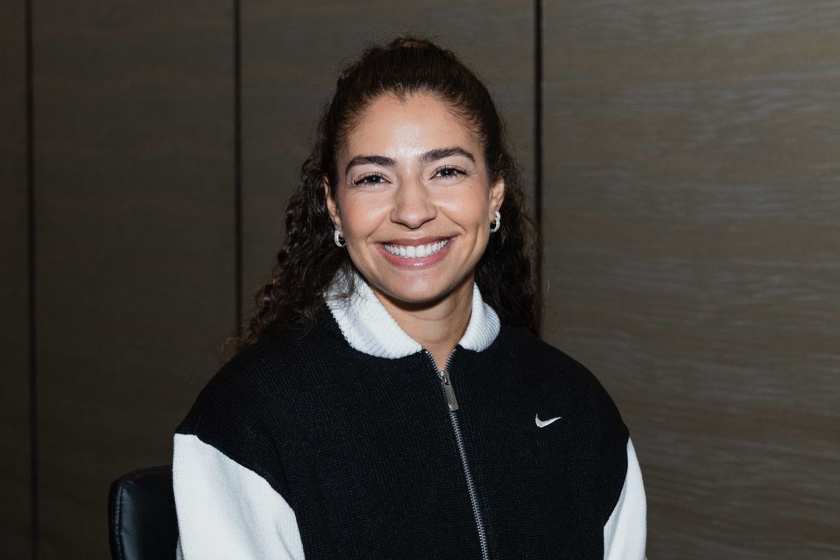 Orlando Pride FC midfielder Angelina (15), poses for a portrait during NWSL Media Day at Westin Bonaventure on January 28th, 2026 in Los Angeles, California. 