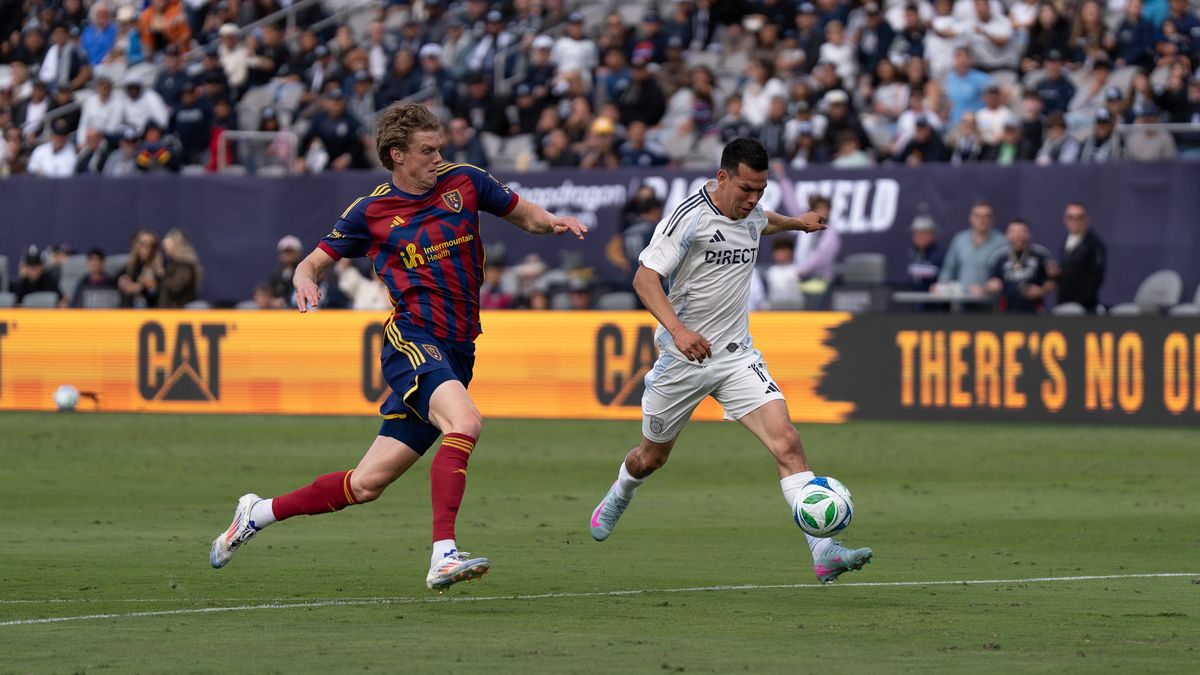 San Diego FC forward Chucky Lozano (11) dribbles past defenders during MLS soccer game against Real Salt Lake, Saturday, April 26, 2025, in San Diego. San Diego FC forward Chucky Lozano (11) dribbles past defenders during MLS soccer game against Real Salt Lake, Saturday, April 26, 2025, in San Diego.