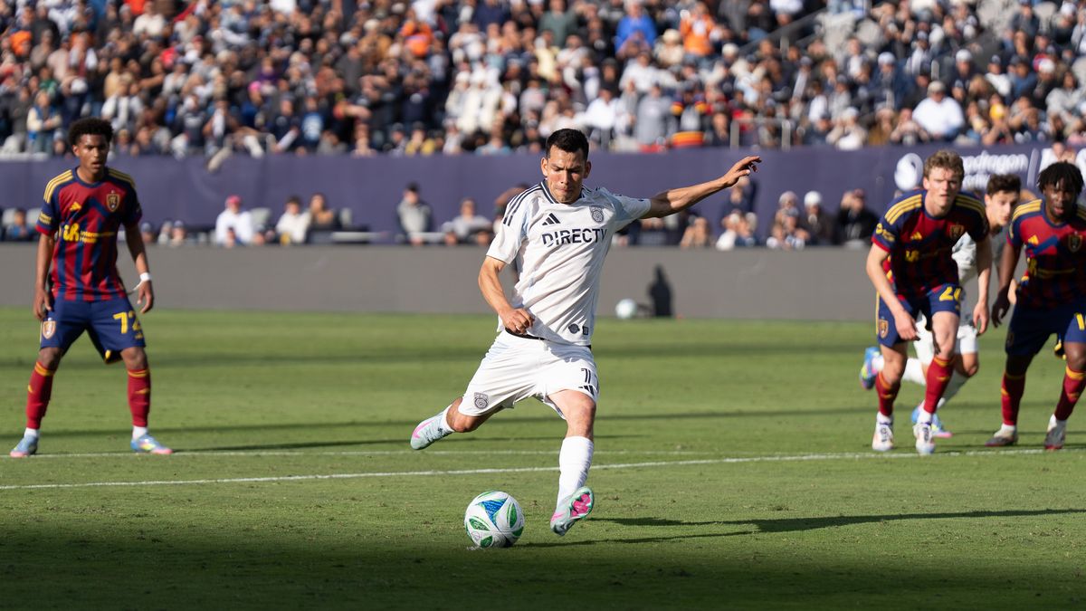 San Diego FC forward Chucky Lozano (11) shoots a penalty kick during MLS soccer game against Real Salt Lake, Saturday, April 26, 2025, in San Diego. San Diego FC forward Chucky Lozano (11) shoots a penalty kick during MLS soccer game against Real Salt Lake, Saturday, April 26, 2025, in San Diego.