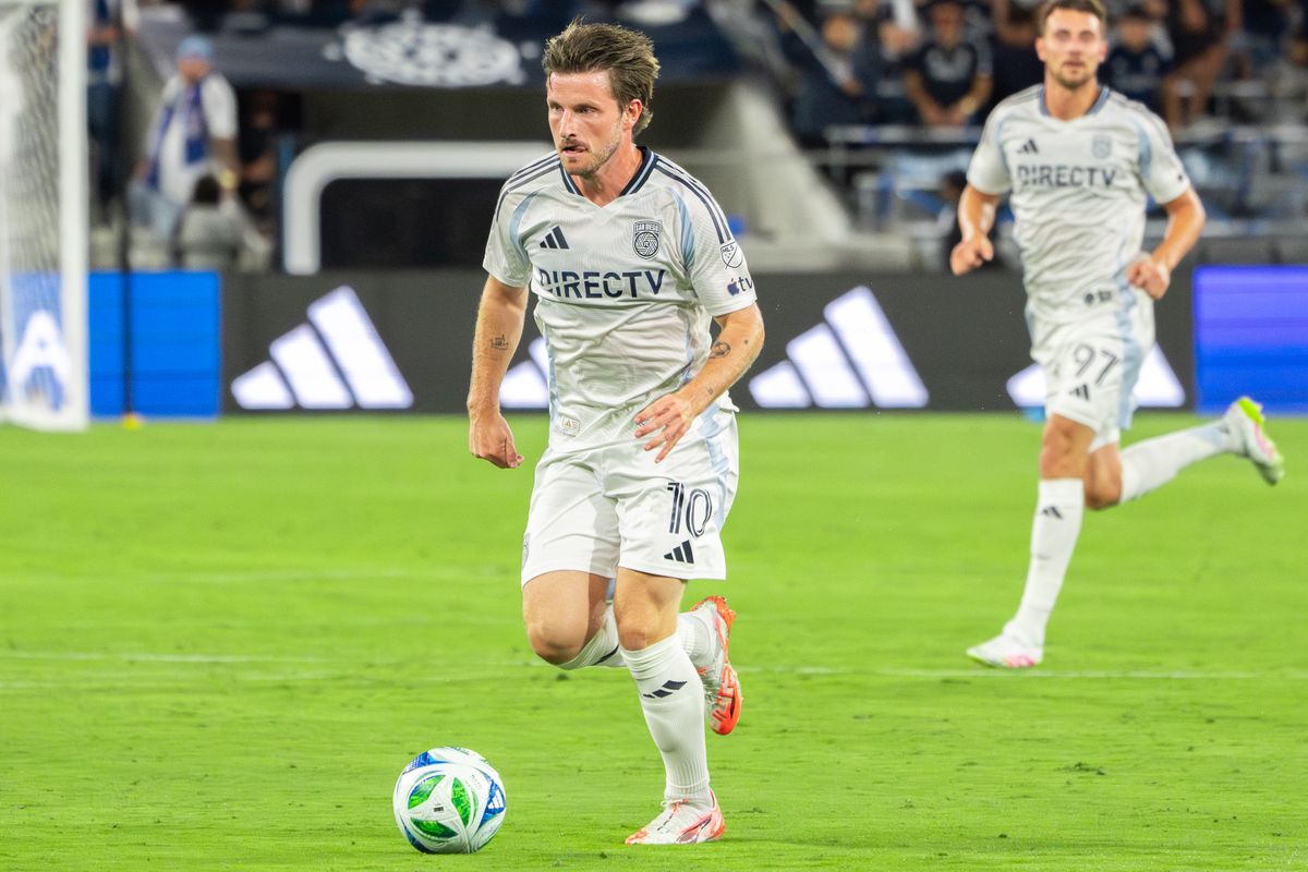 SDFC Winger Anders Dreyer #10 kicking the ball during an MLS Match against Toronto FC on July 16, 2025 in San Diego, CA.