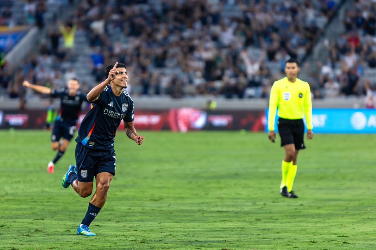 San Diego FC midfielder Alejandro Alvarado Jr. (70) celebrates his goal during an MLS soccer game against FC Dallas, Saturday, July 25, 2026 in San Diego, California. San Diego FC midfielder Alejandro Alvarado Jr. (70) celebrates his goal during an MLS soccer game against FC Dallas, Saturday, July 25, 2026 in San Diego, California.