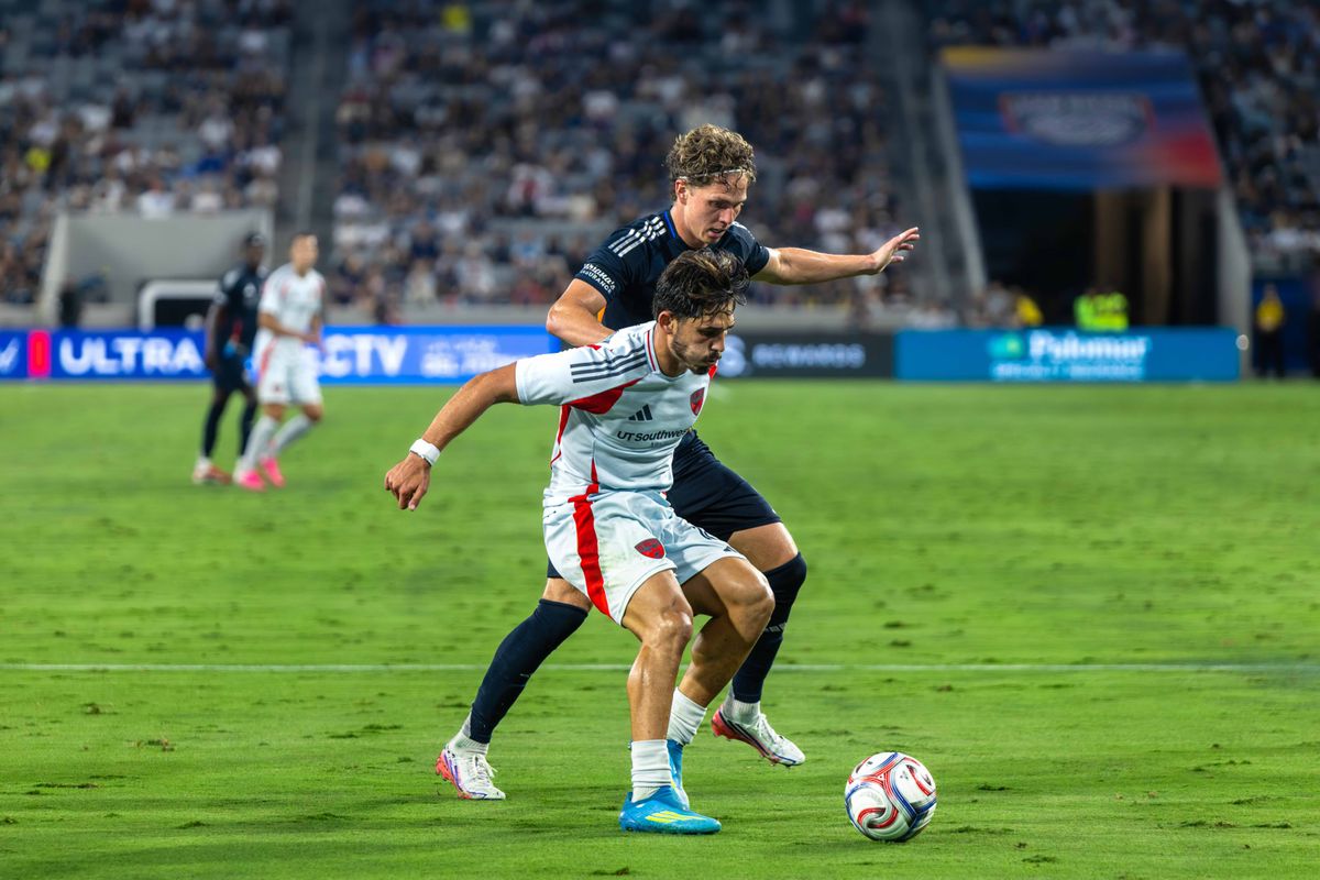 FC Dallas midfielder Ran Benjamin (6) shields the ball against San Diego FC midfielder Onni Valakari (8) during an MLS soccer game, Saturday, July 25, 2026 in San Diego, California. FC Dallas midfielder Ran Benjamin (6) shields the ball against San Diego FC midfielder Onni Valakari (8) during an MLS soccer game, Saturday, July 25, 2026 in San Diego, California.