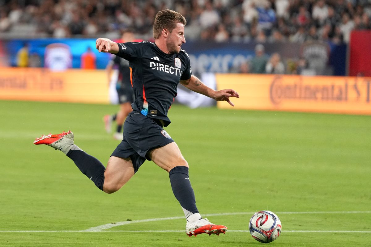 San Diego FC winger Anders Dreyer (10) dribbles the ball up the field during an MLS soccer game against the Colorado Rapids, Saturday August 22, 2026 in San Diego, California. San Diego FC winger Anders Dreyer (10) dribbles the ball up the field during an MLS soccer game against the Colorado Rapids, Saturday August 22, 2026 in San Diego, California.
