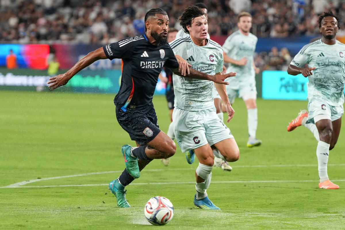 San Diego FC midfielder Aníbal Godoy (20) dribbles the ball past defenders during an MLS soccer game against the Colorado Rapids, Saturday August 22, 2026 in San Diego, California. San Diego FC midfielder Aníbal Godoy (20) dribbles the ball past defenders during an MLS soccer game against the Colorado Rapids, Saturday August 22, 2026 in San Diego, California.