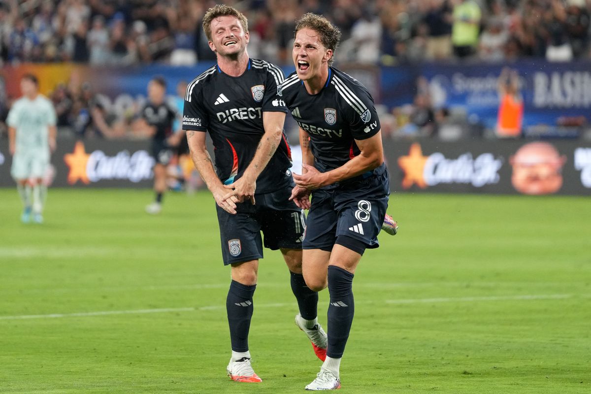 San Diego FC midfielder Onni Valakari (8) celebrates after scoring a goal during an MLS soccer game against the Colorado Rapids, Saturday August 22, 2026 in San Diego, California. San Diego FC midfielder Onni Valakari (8) celebrates after scoring a goal during an MLS soccer game against the Colorado Rapids, Saturday August 22, 2026 in San Diego, California.