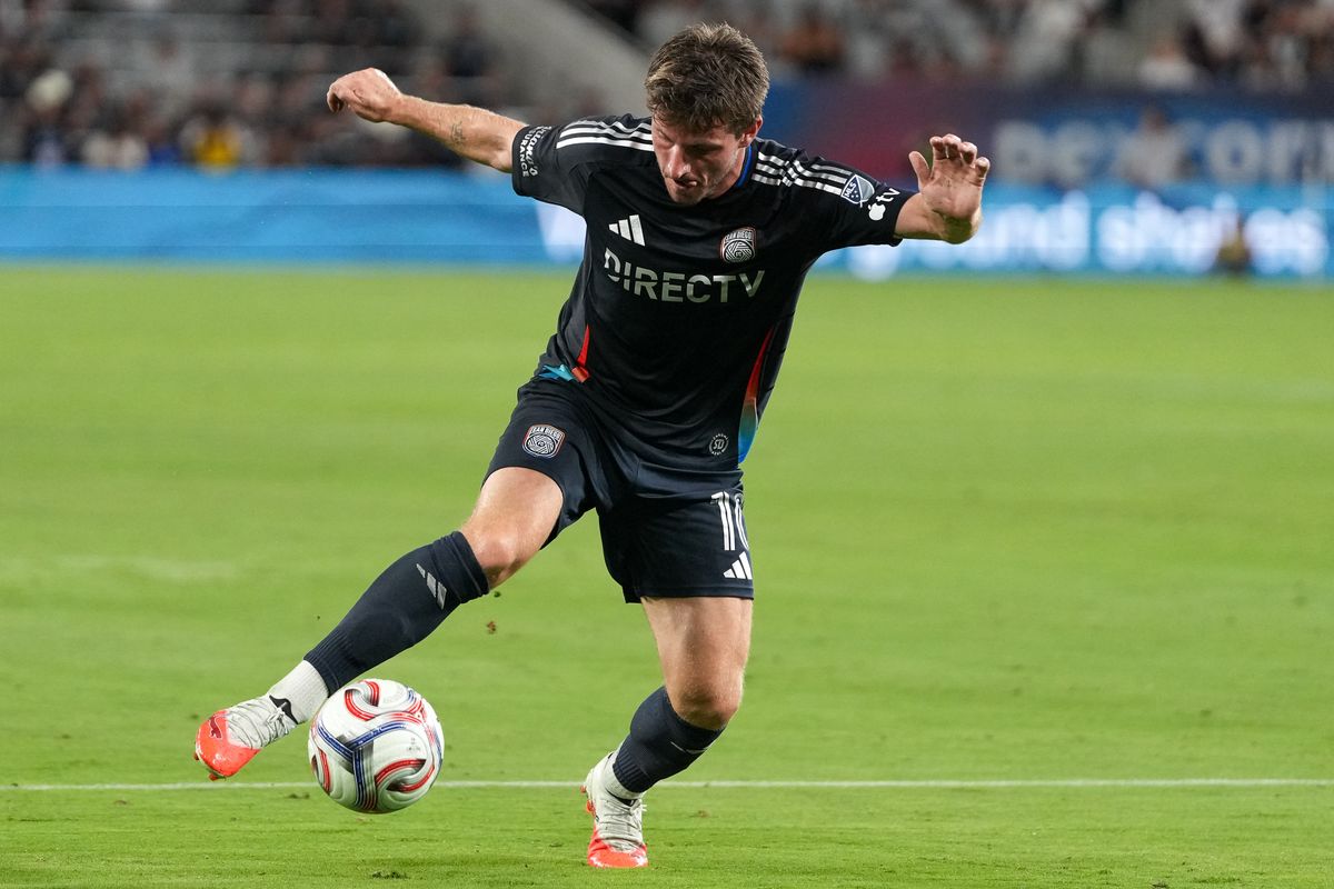 San Diego FC winger Anders Dreyer (10) controls the ball during an MLS soccer game against the Colorado Rapids, Saturday August 22, 2026 in San Diego, California. San Diego FC winger Anders Dreyer (10) controls the ball during an MLS soccer game against the Colorado Rapids, Saturday August 22, 2026 in San Diego, California.