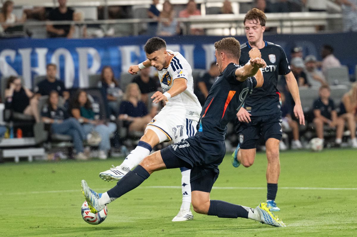 LA Galaxy midfielder Erik Thommy (27) makes an attempt at goal during an MLS match between Los Angeles Galaxy and San Diego SC on Saturday, August 29, 2026 at Snapdragon Stadium in San Diego, California. LA Galaxy midfielder Erik Thommy (27) makes an attempt at goal during an MLS match between Los Angeles Galaxy and San Diego SC on Saturday, August 29, 2026 at Snapdragon Stadium in San Diego, California.