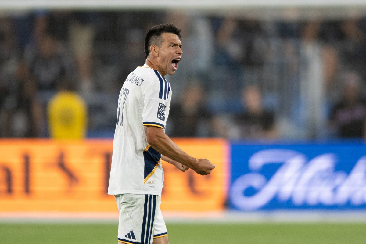 LA Galaxy forward Hirving Lozano (11) reacts after scoring a goal during an MLS match between Los Angeles Galaxy and San Diego SC on Saturday, August 29, 2026 at Snapdragon Stadium in San Diego, California. LA Galaxy forward Hirving Lozano (11) reacts after scoring a goal during an MLS match between Los Angeles Galaxy and San Diego SC on Saturday, August 29, 2026 at Snapdragon Stadium in San Diego, California.
