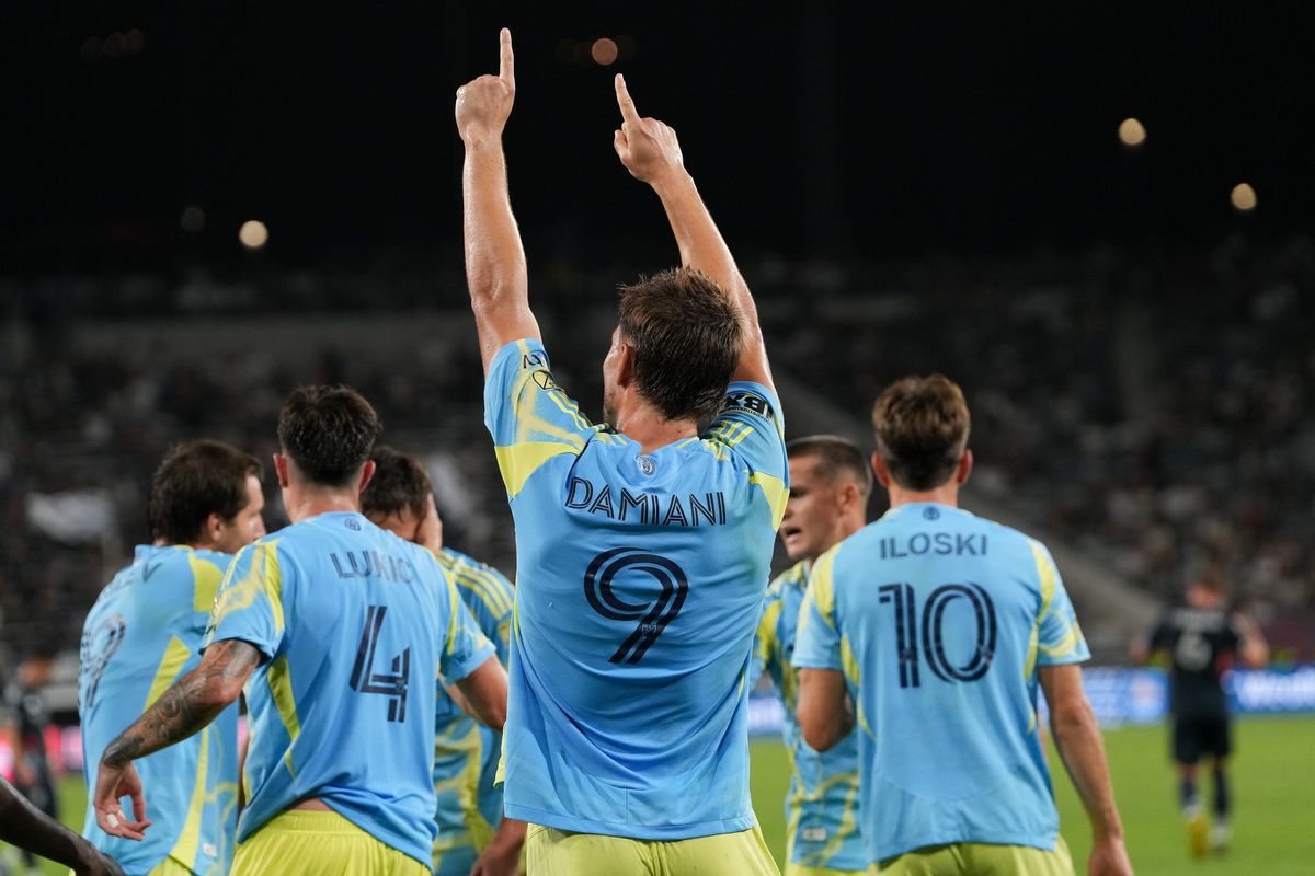 Philadelphia Union forward Bruno Damiani (9) celebrates after scoring a goal during an MLS soccer game against the San Diego FC, Sunday September 13, 2026 in San Diego, California. Philadelphia Union forward Bruno Damiani (9) celebrates after scoring a goal during an MLS soccer game against the San Diego FC, Sunday September 13, 2026 in San Diego, California.