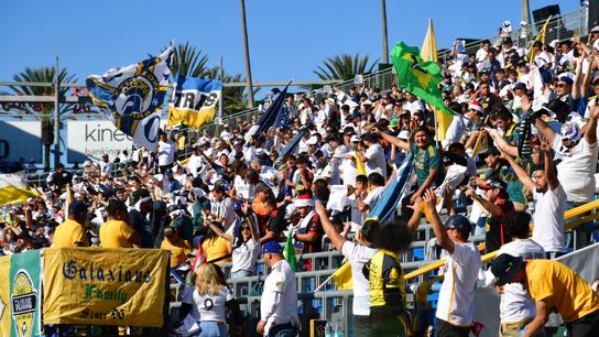 Dec 7, 2024; Carson, California, USA; General view as fans cheer before the 2024 MLS Cup between the LA Galaxy and the New York Red Bulls at Dignity Health Sports Park. Dec 7, 2024; Carson, California, USA; General view as fans cheer before the 2024 MLS Cup between the LA Galaxy and the New York Red Bulls at Dignity Health Sports Park.