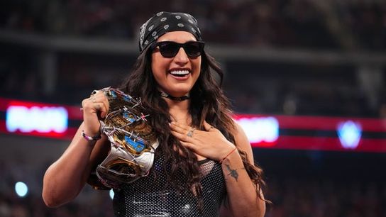 Raquel Rodriguez reflects on her WWE journey, special bond w/ Liv Morgan and father's influence taken in San Diego (WWE)