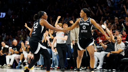 TST Images: The Aces defeat the Mystics, 83-76, at Michelob ULTRA Arena taken at Michelob ULTRA Arena (Las Vegas Aces). Photo by Paige Kuwata - The Sporting Tribune
