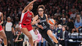 Turnovers, fatigue hurt Aces in road loss to the Lynx taken at Target Center (Las Vegas Aces). Photo by Brad Rempel-Imagn Images