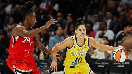 Sparks lose to Aces in Plum's return to Vegas taken at Michelob Ultra Arena (Los Angeles Sparks)