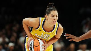 Kelsey Plum suffers ankle sprain during Sparks practice, to be re-evaluated in one week taken in Los Angeles (Los Angeles Sparks). Photo by Kalin Sipes - The Sporting Tribune
