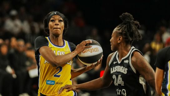Jackson drops 30 as Sparks take down Aces in Las Vegas taken at Michelob Ultra Arena (Los Angeles Sparks)
