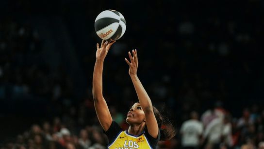 TST Images: Aces defeated by Sparks 97-89, in Las Vegas taken at Michelob Ultra Arena (Las Vegas Aces)