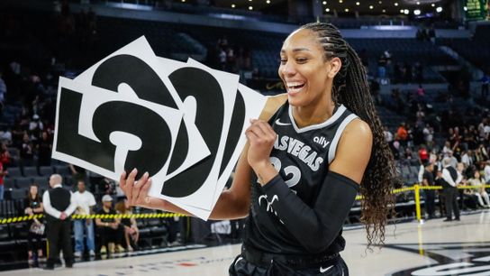 A'ja Wilson becomes fastest to join WNBA 5K club taken at Michelob Ultra Arena (Las Vegas Aces)