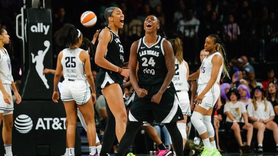 TST Images: Aces beat Valkyries, 104-102, in Las Vegas taken at Michelob Ultra Arena (Las Vegas Aces)