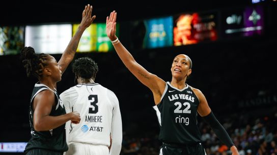 TST Images: Aces defeat Valkyries at home, 101-77 taken at Michelob Ultra Arena (Las Vegas Aces)