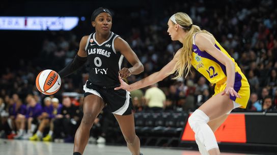 TST Images: Sparks defeat Aces, 101-95, at Michelob ULTRA Arena taken at Michelob ULTRA Arena (Las Vegas Aces). Photo by DJ Cabanlong - The Sporting Tribune 