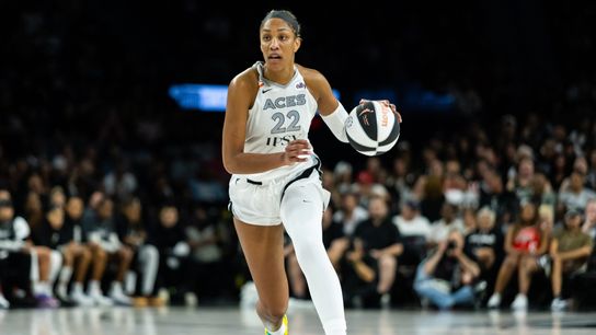 Wilson named Western Conference Player of the Week for 30th time taken Las Vegas (Las Vegas Aces). Photo by DJ Cabanlong - The Sporting Tribune 