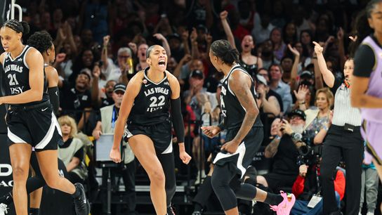 TST Images: Aces defeat Valkyries, 92-73, at Michelob ULTRA Arena taken at Michelob ULTRA Arena (Las Vegas Aces). Photo by RJ Forbus - The Sporting Tribune