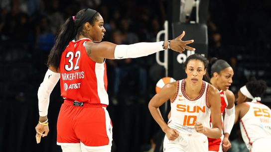 Jackie Young, defense, bench the keys as Aces get back to winning ways taken at Michelob ULTRA Arena  (Las Vegas Aces). Photo by RJ Forbus - The Sporting Tribune