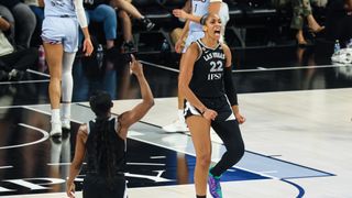 Aces win three straight, roll into FIBA World Cup break with momentum taken at Michelob ULTRA Arena  (Las Vegas Aces). Photo by RJ Forbus - The Sporting Tribune