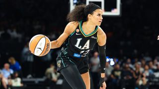 Slow start dooms Sparks against Aces in last road game of the season taken at Michelob Ultra Arena (Los Angeles Sparks). Photo by RJ Forbus - The Sporting Tribune