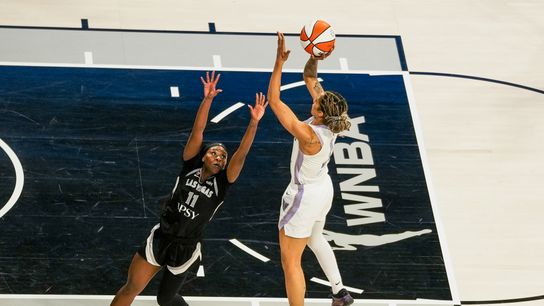TST Images: Aces defeated by Valkyries, 87-77, at Michelob Ultra Arena taken at Michelob Ultra Arena (:Las Vegas Aces). Photo by Kalin Sipes - The Sporting Tribune
