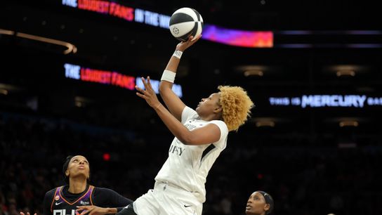 Aces set for Commissioner's Cup championship rematch with New York taken Mortgage Matchup Center (Las Vegas Aces). Photo by Mark J. Rebilas-Imagn Images