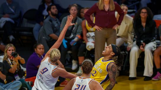 Emma Cannon stays ready when her number is called (Los Angeles Sparks). Photo by Jessica Cryderman - The Sporting Tribune
