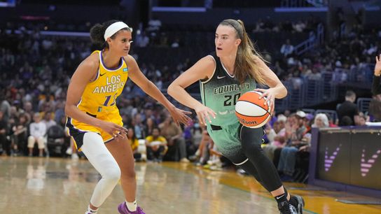 Sparks take on defending champs Liberty in New York taken at Barclays Center (Los Angeles Sparks)