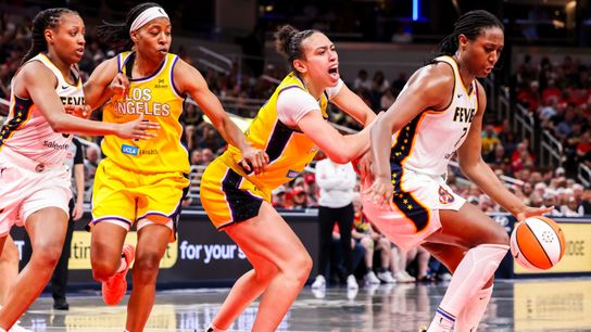 Sparks are back in Indiana to face Fever again taken at Gainbridge Fieldhouse (Los Angeles Sparks)