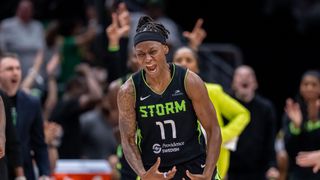 Free agent guard Erica Wheeler announces return to the Sparks taken in Los Angeles (Los Angeles Sparks). Photo by Stephen Brashear-Imagn Images