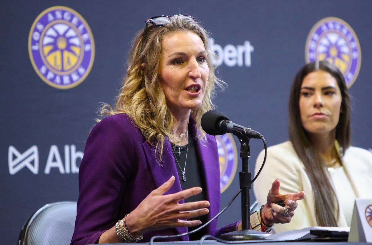 TST Images: Los Angeles Sparks Introduce Kelsey Plum