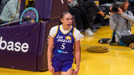 Dearica Hamby and Kelsey Plum are running the show in 2025 taken at Crypto.com Arena (Los Angeles Sparks)