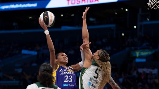 TST Images: Sparks lose to Storm, 98-67, at Crypto Arena taken at Crypto.com Arena (Los Angeles Sparks)