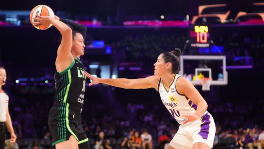 Sparks return home to play Olivia Miles, Lynx taken at Crypto.com Arena (Los Angeles Sparks). Photo by Darwin Walker - The Sporting Tribune