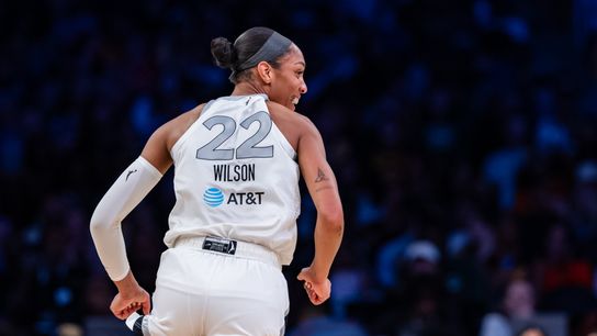Aces peel back the curtain on 2025 championship run with “Never Fold” premiere taken in Las Vegas (Las Vegas Aces). Photo by Jordan Teller - The Sporting Tribune