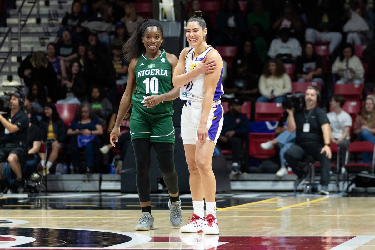 LA Sparks guard Kelsey Plum (10) at a WNBA basketball game against Team Nigeria,Saturday April 25th, 2026 in San Diego, California. 