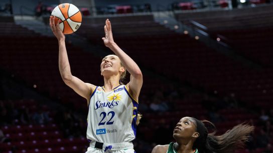 Sparks defeat Nigeria in wire-to-wire preseason win taken in Viejas Arena (Los Angeles Sparks). Photo by John Panganiban-The Sporting Tribune