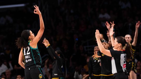 Rae Burrell Provides Bright Spot in Tough Night Against Aces taken at Crypto.com Arena (Los Angeles Sparks). Photo by John Panganiban-The Sporting Tribune