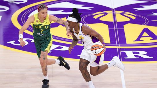 Natisha Hiedeman finding her place as a veteran leader with the Seattle Storm taken Crypto.com Arena (Los Angeles Sparks). Photo by Darwin Walker - The Sporting Tribune