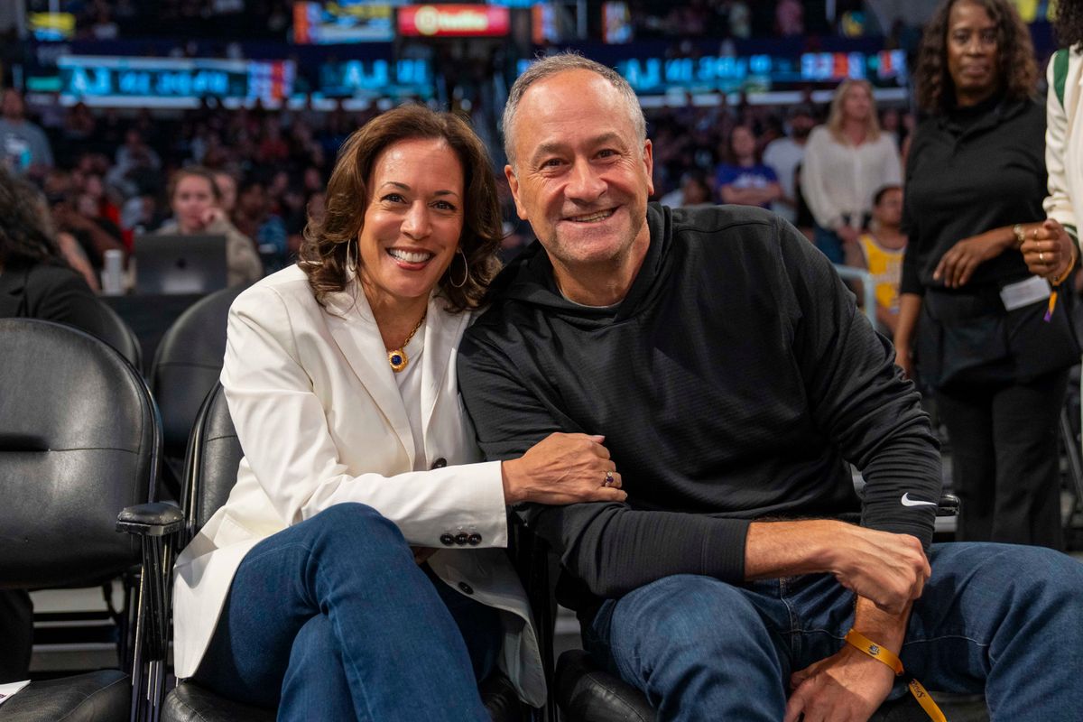 Kamala Harris sitting court side during a WNBA game against the Chicago Sky, Friday July 10th, 2026 in Los Angeles, California. Kamala Harris sitting court side during a WNBA game against the Chicago Sky, Friday July 10th, 2026 in Los Angeles, California.