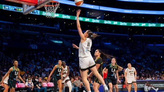 Former Bruin and Sky guard Gabriela Jaquez enjoys homecoming in match-up with Sparks taken at Crypto.com Arena (UCLA Bruins). Photo by Nico Alba - The Sporting Tribune